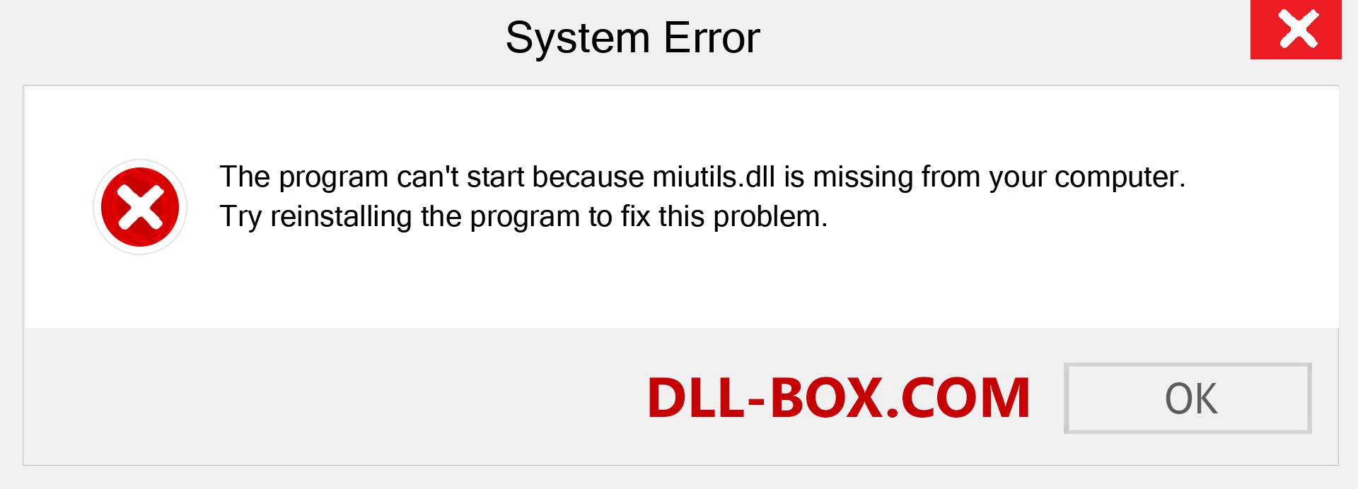  miutils.dll file is missing?. Download for Windows 7, 8, 10 - Fix  miutils dll Missing Error on Windows, photos, images